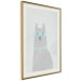 Poster Mysterious Llama - funny animal with ribbons on a solid gray background 130553 additionalThumb 8