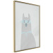 Poster Mysterious Llama - funny animal with ribbons on a solid gray background 130553 additionalThumb 11