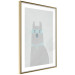 Poster Mysterious Llama - funny animal with ribbons on a solid gray background 130553 additionalThumb 11