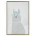 Poster Mysterious Llama - funny animal with ribbons on a solid gray background 130553 additionalThumb 21
