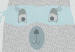 Poster Mysterious Llama - funny animal with ribbons on a solid gray background 130553 additionalThumb 4