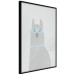 Poster Mysterious Llama - funny animal with ribbons on a solid gray background 130553 additionalThumb 12