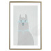 Poster Mysterious Llama - funny animal with ribbons on a solid gray background 130553 additionalThumb 14