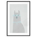 Poster Mysterious Llama - funny animal with ribbons on a solid gray background 130553 additionalThumb 15