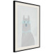 Poster Mysterious Llama - funny animal with ribbons on a solid gray background 130553 additionalThumb 6