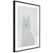Poster Mysterious Llama - funny animal with ribbons on a solid gray background 130553 additionalThumb 14