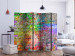 Folding Screen Rainbow Wall II (5-piece) - colorful composition with a brick motif 132753 additionalThumb 2