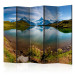 Room Divider Mountains Reflecting in Lake Surface (5-piece) - nature landscape 132953