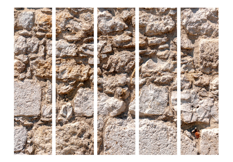 Folding Screen Stone Castle II (5-piece) - composition in warm background 133453 additionalImage 3