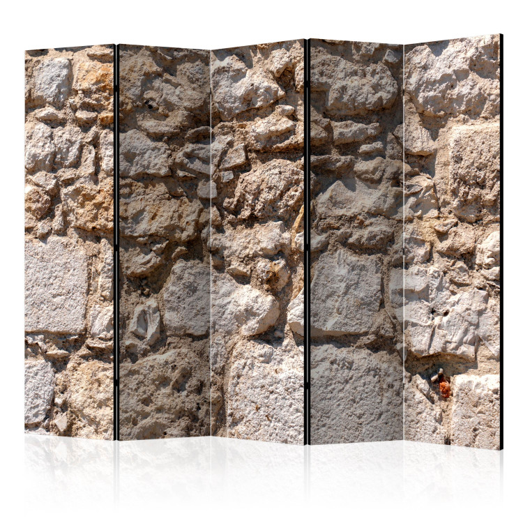 Folding Screen Stone Castle II (5-piece) - composition in warm background 133453