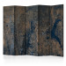 Room Divider Prehistoric Dance II (5-piece) - simple background with rust texture 133553