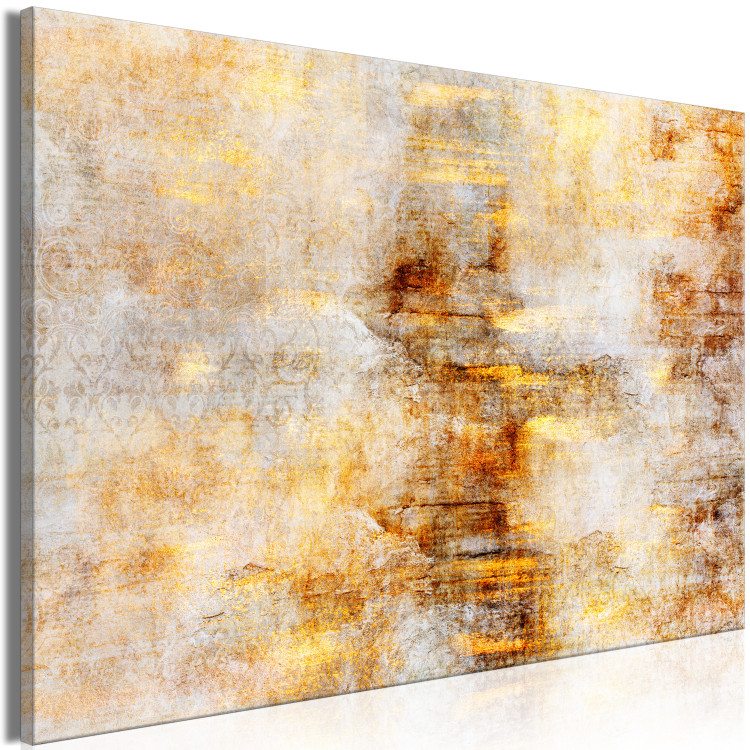 Canvas Print Golden Thunderbolt (1-piece) Wide - golden modern abstraction 134853 additionalImage 2