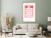 Wall Poster Simplicity of Red - texts and abstract white pattern on a pink background 135653 additionalThumb 12