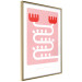 Wall Poster Simplicity of Red - texts and abstract white pattern on a pink background 135653 additionalThumb 2