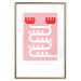 Wall Poster Simplicity of Red - texts and abstract white pattern on a pink background 135653 additionalThumb 7