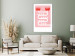 Wall Poster Simplicity of Red - texts and abstract white pattern on a pink background 135653 additionalThumb 12