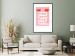 Wall Poster Simplicity of Red - texts and abstract white pattern on a pink background 135653 additionalThumb 11