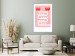 Wall Poster Simplicity of Red - texts and abstract white pattern on a pink background 135653 additionalThumb 17