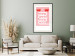 Wall Poster Simplicity of Red - texts and abstract white pattern on a pink background 135653 additionalThumb 13