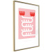 Wall Poster Simplicity of Red - texts and abstract white pattern on a pink background 135653 additionalThumb 22