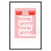 Wall Poster Simplicity of Red - texts and abstract white pattern on a pink background 135653 additionalThumb 8