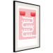 Wall Poster Simplicity of Red - texts and abstract white pattern on a pink background 135653 additionalThumb 21