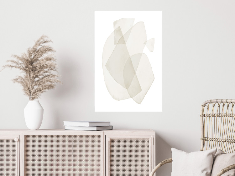 Wall Poster Fragile Moments - a minimalist abstraction in round shapes on white 136053 additionalImage 12