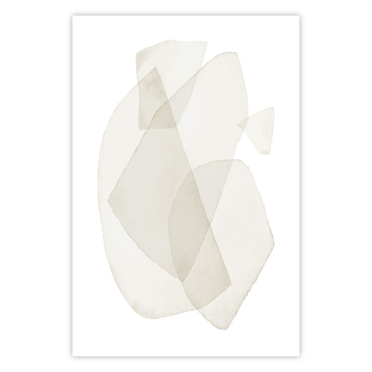 Wall Poster Fragile Moments - a minimalist abstraction in round shapes on white 136053
