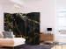 Room Divider Black Elegance II (5-piece) - Background with texture of black marble 136153 additionalThumb 2