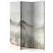 Folding Screen Snowy Valley (3-piece) - Landscape of mountains and trees in winter 138353