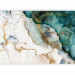 Photo Wallpaper Turquoise melancholy - abstract marble watercolour with patterns 142953 additionalThumb 1