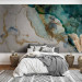 Photo Wallpaper Turquoise melancholy - abstract marble watercolour with patterns 142953 additionalThumb 2