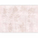 Photo Wallpaper Sleepy Forest - Graphics With Trees on a Stone Beige-Pink Background 145253 additionalThumb 1