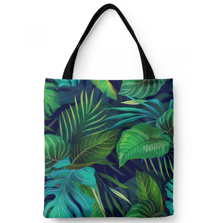 Shopping Bag Juicy leaves - plant composition shown on a purple background 147453