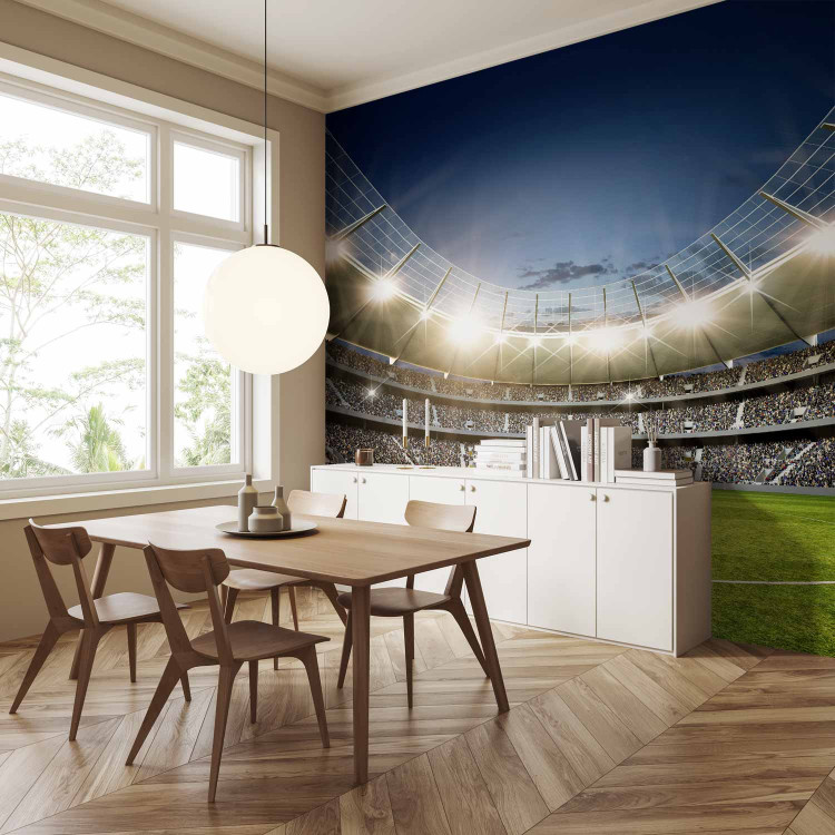 Wall Mural Football Stadium - Turf and Stands Before the Final Match 147653 additionalImage 4