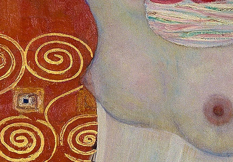 Round Canvas Judith II, Gustav Klimt - Abstract Portrait of a Half-Naked Woman 148753 additionalImage 3