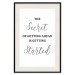 Wall Poster The Secret of Getting Ahead Is Getting Started - Motivational Sentence 149253 additionalThumb 26