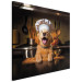 Canvas Art Print AI Golden Retriever Dog - Cheerful Animal in the Role of a Cook - Square 150253 additionalThumb 2