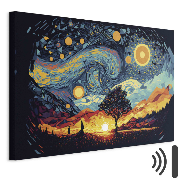 Canvas Print Sunrise - A Colorful Landscape Inspired by the Work of Van Gogh 151053 additionalImage 8