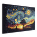 Canvas Print Sunrise - A Colorful Landscape Inspired by the Work of Van Gogh 151053 additionalThumb 2