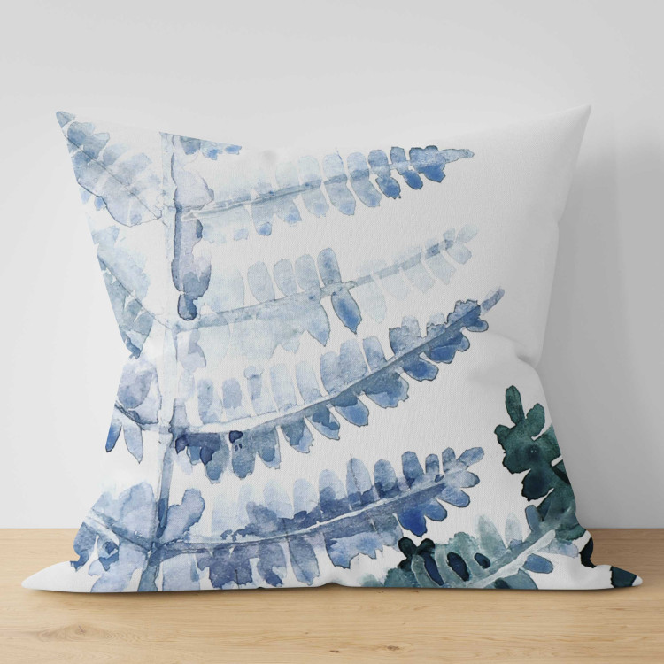 Decorative Microfiber Pillow Fern Leaf - Organic Composition With Blue Plant 151353 additionalImage 3