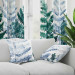 Decorative Microfiber Pillow Fern Leaf - Organic Composition With Blue Plant 151353 additionalThumb 2