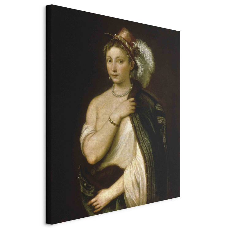 Art Reproduction Young woman with plumed hat 154853 additionalImage 2