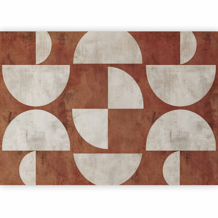 Wall Mural Geometric Composition - Crescents on a Terracotta Background 159453 additionalImage 5