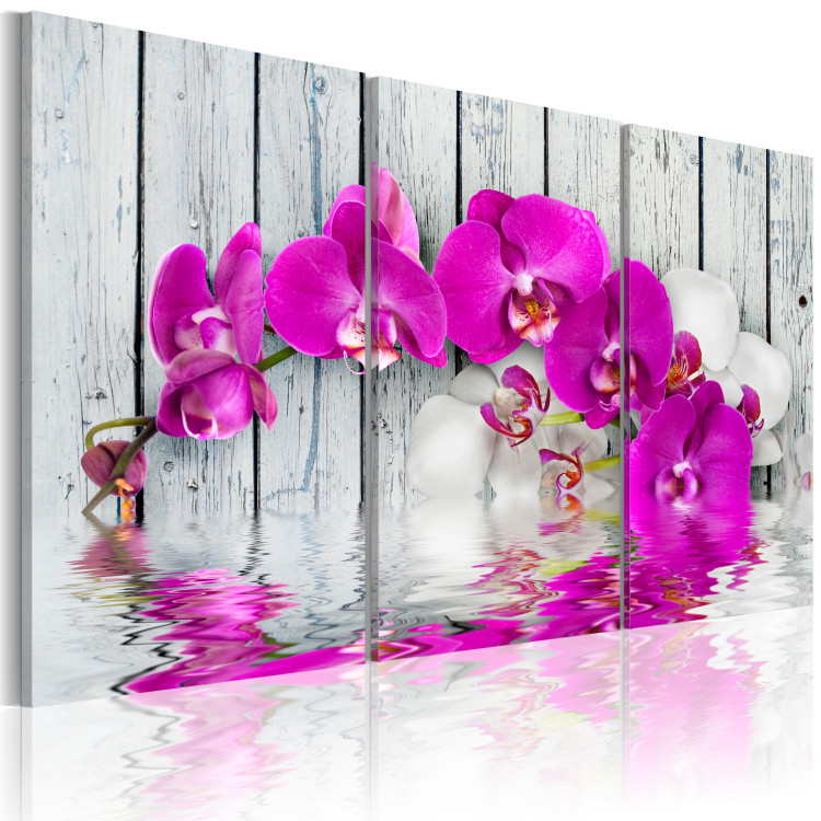 Canvas Art Print Harmony: orchid - Triptych 50453 additionalImage 2