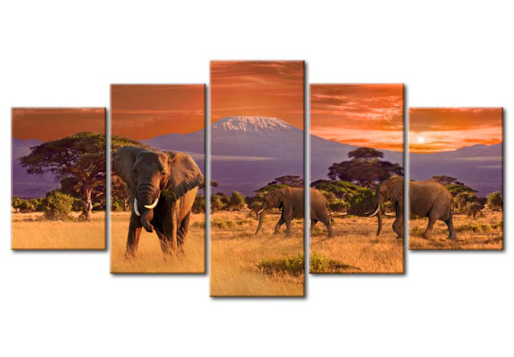 Canvas Art Print Africa: Elephants 58553