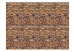 Photo Wallpaper Sunlit Wall - Stone Background with Mahogany Brick Effect in 3D 60953 additionalThumb 1