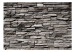 Photo Wallpaper Granite bastion - textured background of stone blocks in grey 88753 additionalThumb 1