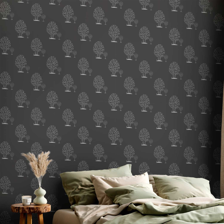 Modern Wallpaper Greyness of Trees 89453 additionalImage 4