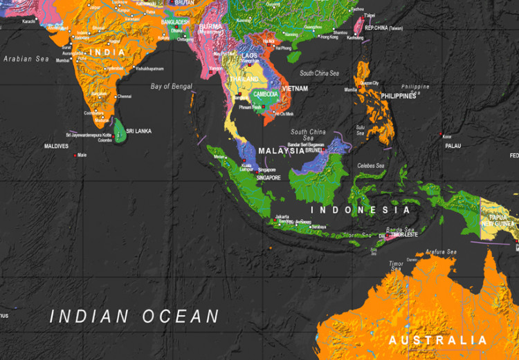 Decorative Pinboard World Map: Dark Depth [Cork Map] 95953 additionalImage 6